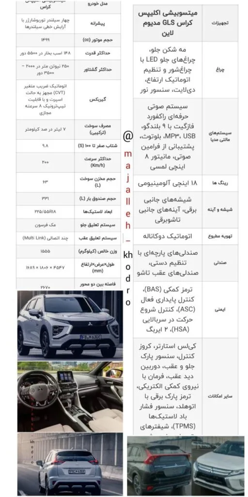 ورود اولین میتسوبیشی اکلیپس به گمرک تهران