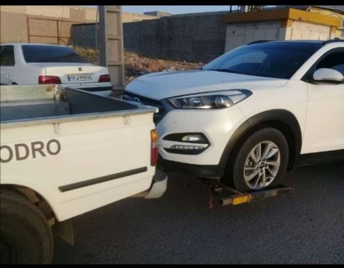 حمل خودرو با یدک کش در ایرانشهر