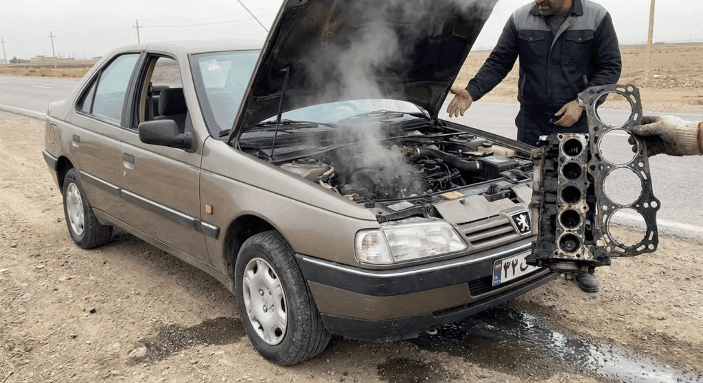 علت خرابی واشر سرسیلندر انواع خودرو مثل پژو 405 پژو 206 و پراید